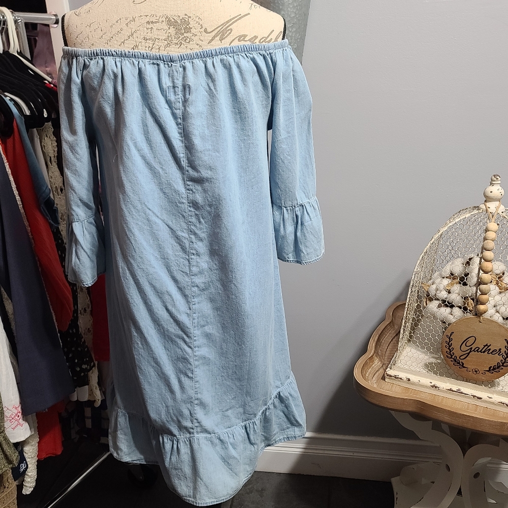 Denim long Dress by Dizzire Size M - Picture 3 of 4